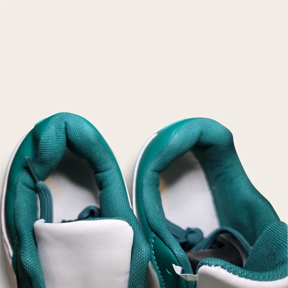 Teal & White Color Block Platform Sneaker Size 40 New Without Box